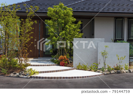 建築新建日式現代單層門牆 79144759