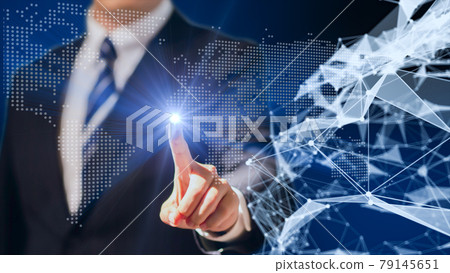 Digital sales, work from home, telework, digitization of large cities by IoT Image of background image Digital sales, work from home, telework, digitization of large cities by IoT Image of background image 79145651