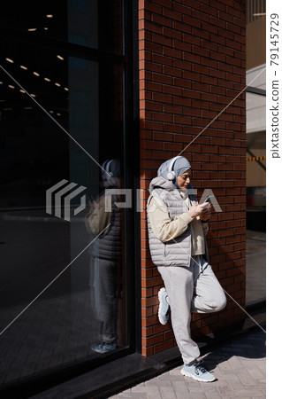 Active Middle Eastern Woman in City Active Middle Eastern Woman in City 79145729