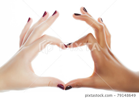 two different nathion manicured hands on white isolated, african with caucasian two different nathion manicured hands on white isolated, african with caucasian 79148649