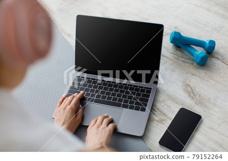 Covid-19 pandemic, sports blog, modern devices, workout and work at home Covid-19 pandemic, sports blog, modern devices, workout and work at home 79152264