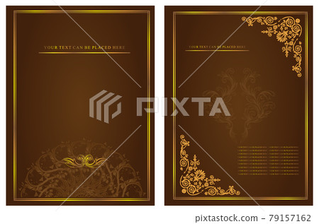05. vintage background with golden frame 05. vintage background with golden frame 79157162