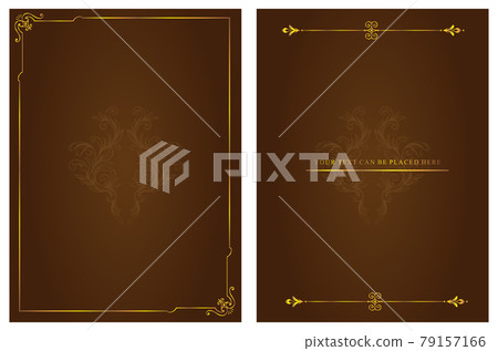 01. vintage background with golden frame 79157166