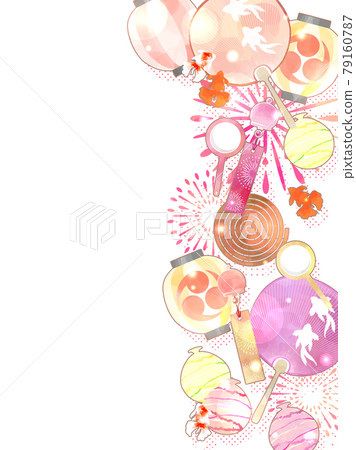 Japanese style summer image illustration background Japanese style summer image illustration background 79160787
