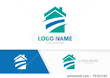 Modern real estate logo template. House logotype design concept. Modern real estate logo template. House logotype design concept. 79161582