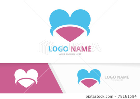 Vector heart logo. Kindness, relationship and charity logotype design template. Vector heart logo. Kindness, relationship and charity logotype design template. 79161584
