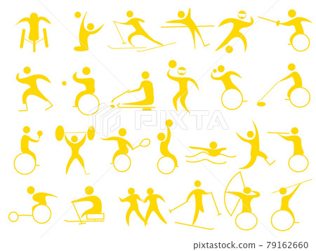 Athletes icon for people with disabilities Athletes icon for people with disabilities 79162660