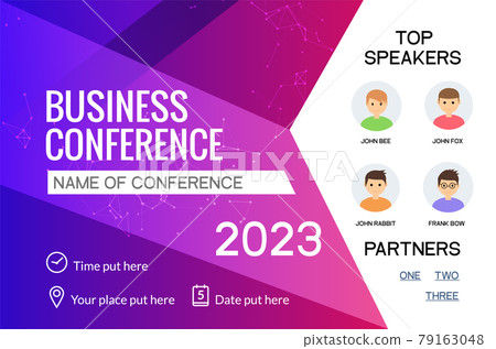 Business conference simple template invitation. Geometric magazine conference or poster business Business conference simple template invitation. Geometric magazine conference or poster business 79163048