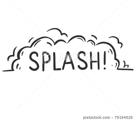 Hand drawn cloud speech bubble element Hand drawn cloud speech bubble element 79164026