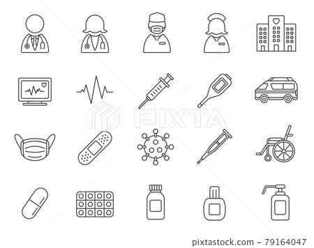 Medical icon illustration set 79164047