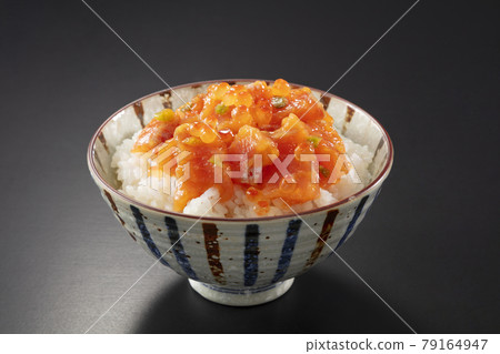 Image of salmon pickled in Ruibe on rice Image of salmon pickled in Ruibe on rice 79164947