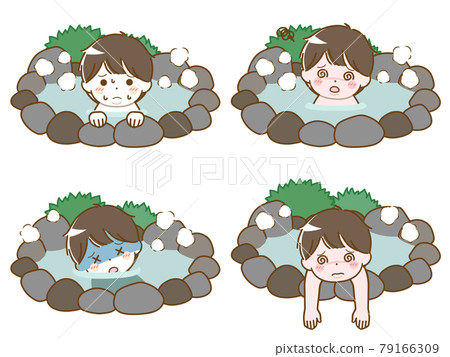 A fat little boy who gets sick in a hot spring A fat little boy who gets sick in a hot spring 79166309