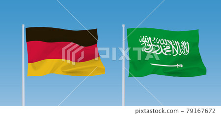 Flags of Saudi Arabia and Germany Flags of Saudi Arabia and Germany 79167672