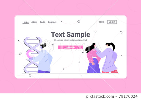 doctor holding buccal cotton swab ready to collect DNA from woman patient in lab DNA testing genetic engineering doctor holding buccal cotton swab ready to collect DNA from woman patient in lab DNA testing genetic engineering 79170024