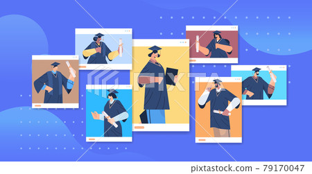 graduated students happy graduates celebrating academic diploma degree education university certificate graduated students happy graduates celebrating academic diploma degree education university certificate 79170047