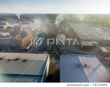 Aerial view on JSC Tyumenstalmost plant. Russia Aerial view on JSC Tyumenstalmost plant. Russia 79170994