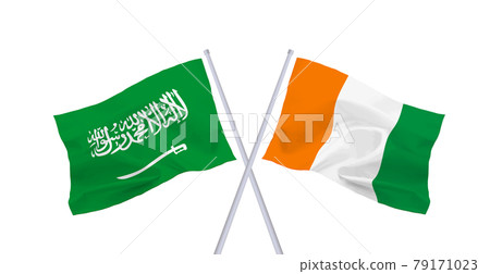 Flags of Saudi Arabia and Côte d'Ivoire Flags of Saudi Arabia and Côte d'Ivoire 79171023