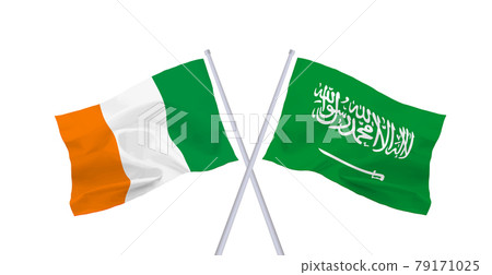 Flags of Saudi Arabia and Côte d'Ivoire Flags of Saudi Arabia and Côte d'Ivoire 79171025