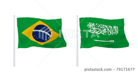 Flags of Saudi Arabia and Brazil Flags of Saudi Arabia and Brazil 79171677