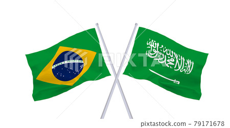 Flags of Saudi Arabia and Brazil Flags of Saudi Arabia and Brazil 79171678