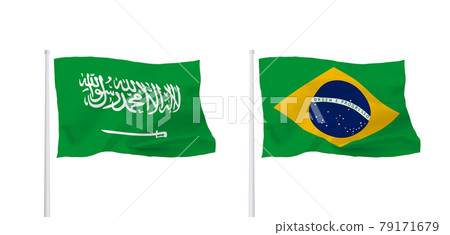 Flags of Saudi Arabia and Brazil Flags of Saudi Arabia and Brazil 79171679
