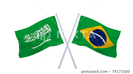 Flags of Saudi Arabia and Brazil Flags of Saudi Arabia and Brazil 79171680