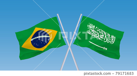 Flags of Saudi Arabia and Brazil Flags of Saudi Arabia and Brazil 79171683