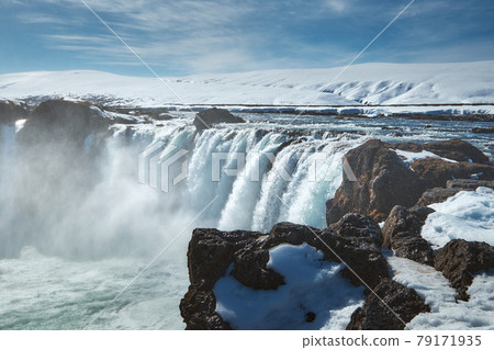 The Landscape of Godafoss Waterfall, Iceland The Landscape of Godafoss Waterfall, Iceland 79171935