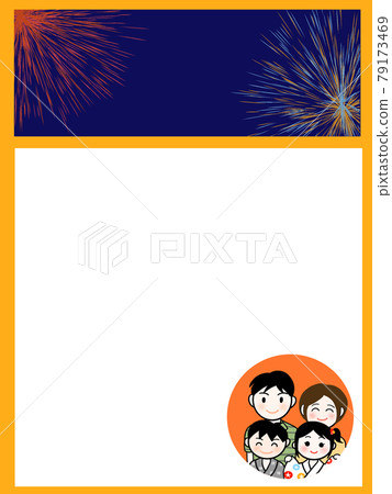 夏季節日和家庭廣告傳單的插圖設計 夏季節日和家庭廣告傳單的插圖設計 79173469