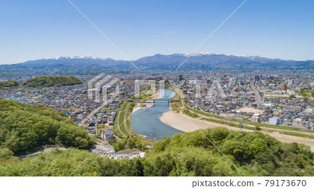 【福島縣】福島市街道鳥瞰圖 79173670