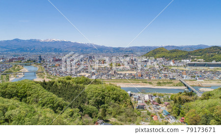 【福島縣】福島市街道鳥瞰圖 79173671