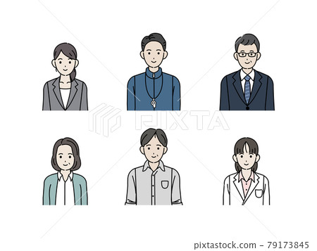 Teacher teacher male and female set upper body... - Stock Illustration ...