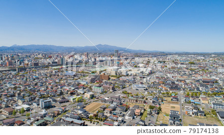 [Fukushima Prefecture] Aerial view of the cityscape of Koriyama City 79174138