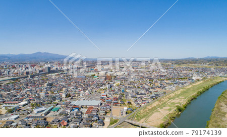 [Fukushima Prefecture] Aerial view of the cityscape of Koriyama City 79174139
