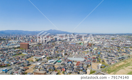[Fukushima Prefecture] Aerial view of the cityscape of Koriyama City 79174140
