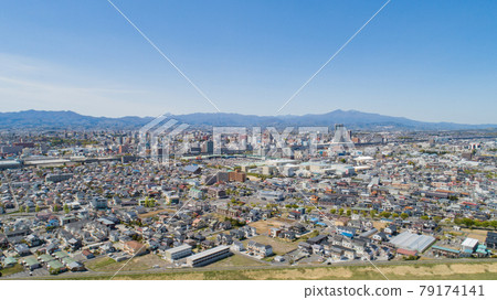 [Fukushima Prefecture] Aerial view of the cityscape of Koriyama City 79174141