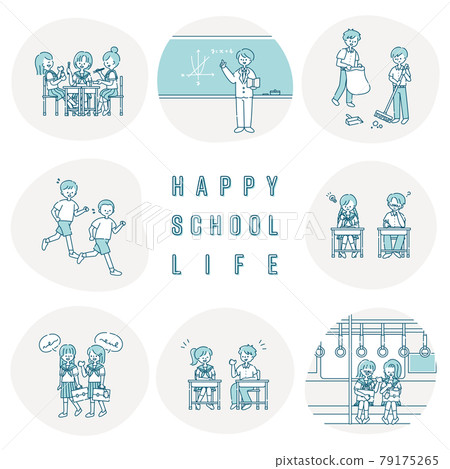 學校生活人插圖集 79175265