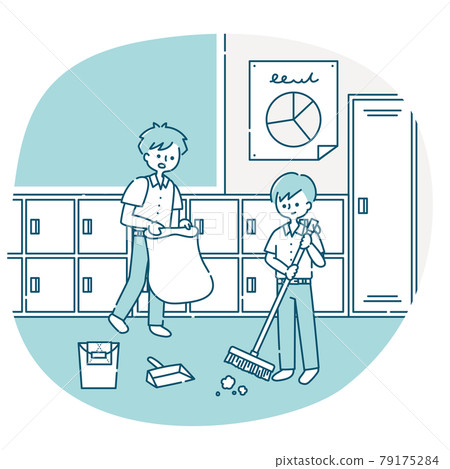 打掃教室的男孩 打掃教室的男孩 79175284