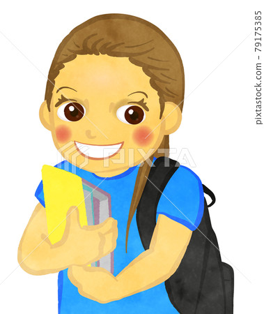 拿著筆記本的白人女孩 79175385