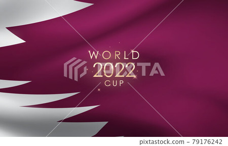 Football Pattern Background for banner, soccer championship 2022 in Qatar 79176242