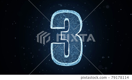 粒子的 3D 數位圖形。 3 79178114