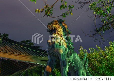 Komainu, or lion-dog, Toyama, Japan. 79179115