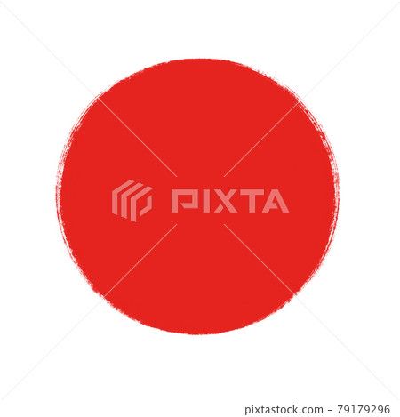 帶筆觸的紅色圓圈:日式風格,日本國旗圖像的簡單插圖素材(白色背景) 帶筆觸的紅色圓圈:日式風格,日本國旗圖像的簡單插圖素材(白色背景) 79179296