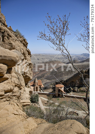 David Gareja famous georgian monastery building view 79179334