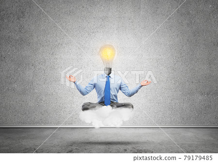 Businessman relaxing and waiting for inspiration Businessman relaxing and waiting for inspiration 79179485