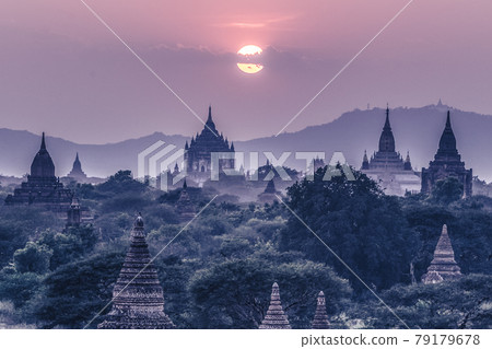 Temples of Bagan an ancient city located in the Mandalay Region of Burma, Myanmar, Asia. Temples of Bagan an ancient city located in the Mandalay Region of Burma, Myanmar, Asia. 79179678