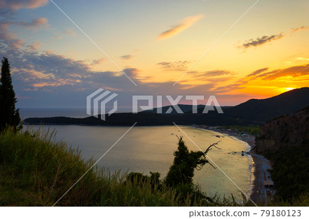 Beautiful sunset over Adriatic Sea 79180123