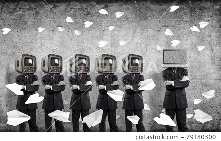 Modern technologies against old one. 79180300