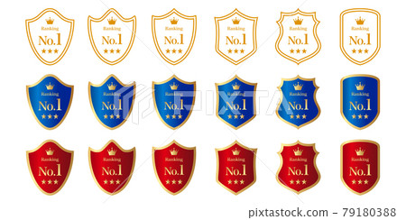 排名、皇冠、框架、黃金矢量圖標插圖白色背景 排名、皇冠、框架、黃金矢量圖標插圖白色背景 79180388