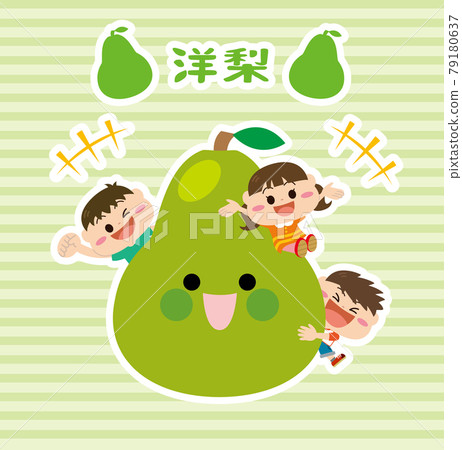 Fruits / pears and children 79180637